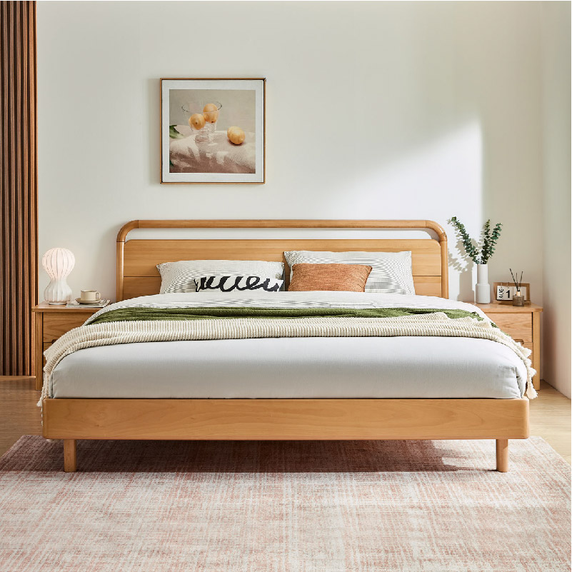 Thick wood store bed frame